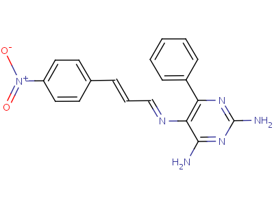 N5-[3-(4-硝基苯基)-2-丙烯基]-6-苯基-2,4,5-嘧啶三胺结构式,13491-29-7结构式