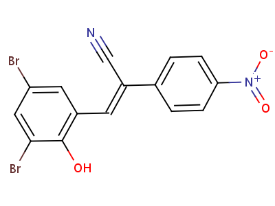 a-[(3,5-二溴-2-羟基苯基)亚甲基]-4-硝基苯乙腈结构式,16434-87-0结构式