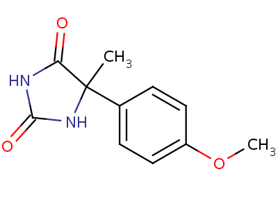 5-(P-甲氧基苯基)-5-甲基海因结构式,22927-78-2结构式