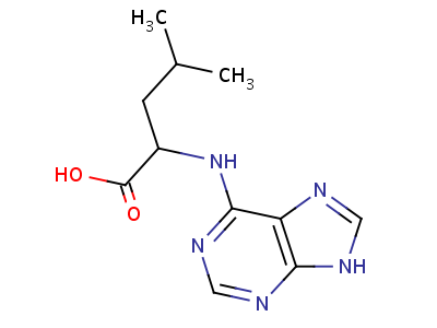 (9CI)-N-1H-嘌呤-6-基-L-亮氨酸结构式,31981-63-2结构式