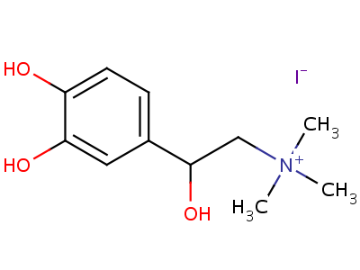 [2-(3,4-二羟基苯基)-2-羟基乙基]-三甲基铵碘化物结构式,38522-73-5结构式
