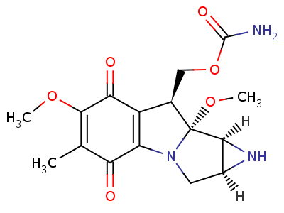 丝裂霉素 a结构式,4055-39-4结构式