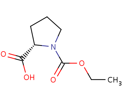 L-吡咯烷-1,2-二羧酸-1-乙酯结构式,5700-74-3结构式