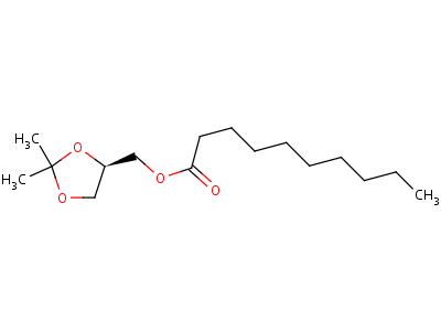 1,2-异亚丙基-3-癸酰甘油结构式,57416-00-9结构式