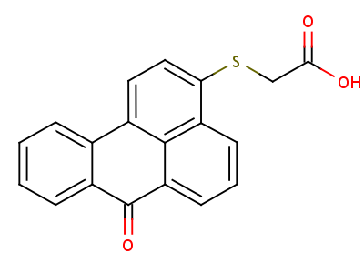 2-(7-氧代-7H-苯并(de)蒽-3-硫代)乙酸结构式,69658-13-5结构式