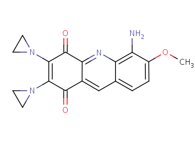 5-氨基-2,3-二氮丙啶-1-基-6-甲氧基-吖啶-1,4-二酮结构式,77282-45-2结构式