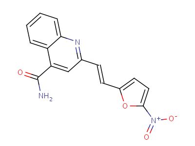 2-(5-硝基-2-呋喃基乙烯基)-4-喹啉羧酰胺结构式,798-64-1结构式