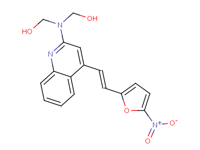 ((4-(2-(5-Nitro-2-furyl)vinyl)-2-quinolyl)imino)dimethanol Structure,802-42-6Structure