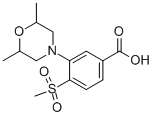 3-(2,6-二甲基吗啉-4-基)-4-(甲基磺酰基)苯甲酸结构式_1000018-49-4结构式