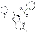 6-氟-1-(苯磺酰基)-2-[(2R)-2-吡咯烷基甲基]-1H-吡咯并[2,3-b]吡啶结构式_1001070-30-9结构式