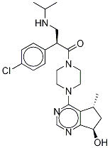 (2S)-2-(4-氯苯基)-1-[4-[(5R,7R)-6,7-二氢-7-羟基-5-甲基-5H-环戊并嘧啶-4-基]-1-哌嗪]-3-[(1-甲基乙基)氨基]-1-丙酮结构式_1001264-89-6结构式