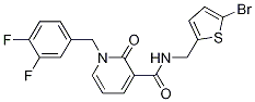 N-((5-溴噻吩-2-基)甲基)-1-(3,4-二氟苄基)-2-氧代-1,2-二氢吡啶-3-羧酰胺结构式_1001413-88-2结构式