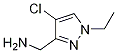 4-氯-1-乙基-1H-吡唑-3-甲胺结构式_1001611-12-6结构式