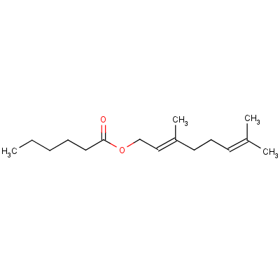 n-己酸香叶酯结构式_10032-02-7结构式