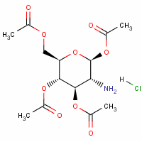 1,3,4,6-四-O-乙酰基-2-氨基-2-脱氧-β-D-吡喃葡萄糖盐酸盐结构式_10034-20-5结构式