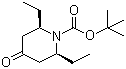 N-叔丁氧羰基-2,6-二乙基-4-氧代哌啶结构式_1003843-30-8结构式