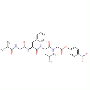 N-(2-甲基-1-氧代-2-丙烯基)甘氨酰基-L-苯基丙氨酰基-L-亮氨酰-甘氨酸 4-硝基苯酯结构式_100424-71-3结构式