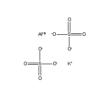 硫酸铝钾结构式_10043-67-1结构式