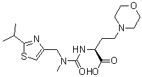 (S)-2-(3-((2-异丙基噻唑-4-基)甲基)-3-甲基脲啶)-4-吗啉丁酸结构式_1004316-92-0结构式