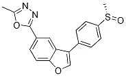 (S)-2-甲基-5-[3-[4-(甲基亚磺酰基)苯基]苯并呋喃-5-基]-1,3,4-噁二唑结构式_1005203-15-5结构式