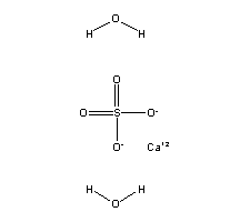 硫酸钙;石膏粉结构式_10101-41-4结构式