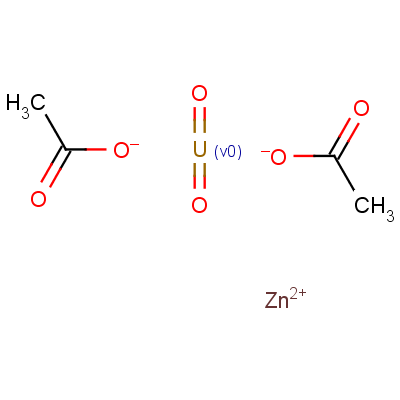 乙酸铀酰锌结构式_10138-94-0结构式