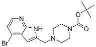 4-[(4-溴-1H-吡咯并[2,3-B]吡啶-2-基)甲基]-1-哌嗪羧酸-1,1-二甲基乙酯结构式_1014613-91-2结构式