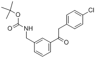{3-[2-(4-氯-苯基)-乙酰基]-苄基}-氨基甲酸叔丁酯结构式_1017781-63-3结构式