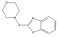 N-氧二乙撑基-2-苯并噻唑次磺酰胺结构式_102-77-2结构式