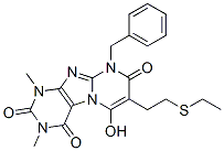 7-[2-(乙基硫代)乙基]-6-羟基-1,3-二甲基-9-(苯基甲基)-嘧啶并[2,1-f]嘌呤-2,4,8(1H,3H,9H)-三酮结构式_102212-66-8结构式