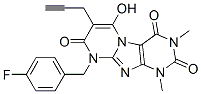 (9CI)-9-[(4-氟苯基)甲基]-6-羟基-1,3-二甲基-7-(2-丙炔)-嘧啶并[2,1-f]嘌呤-2,4,8(1H,3H,9H)-三酮结构式_102212-74-8结构式