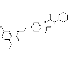 格列苯脲结构式_10238-21-8结构式
