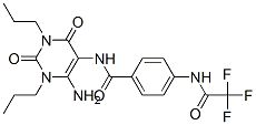 (9ci)-n-(6-氨基-1,2,3,4-四氢-2,4-二氧代-1,3-二丙基-5-嘧啶)-4-[(三氟乙酰基)氨基]-苯甲酰胺结构式_102587-85-9结构式