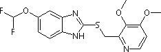 5-(二氟甲氧基)-2-{[(3,4-二甲氧基-2-吡啶基)甲基]硫}-1H-苯并咪唑结构式_102625-64-9结构式