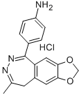 4-(8-甲基-9H-1,3-二氧代[4,5-h][2,3]苯并二氮杂革-5-基)苯胺结构式_102771-26-6结构式
