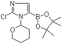 2-氯-1-(四氢-2H-吡喃-2-基)-5-(4,4,5,5-四甲基-1,3,2-二氧硼烷)-1H-咪唑结构式_1029684-36-3结构式