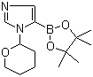 1-(四氢-2H-2-吡喃基)-5-(4,4,5,5-四甲基-1,3,2-二氧硼烷)-1H-咪唑结构式_1029684-37-4结构式