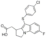 9-[(4-氯苯基)硫代]-6-氟-2,3-二氢-1H-吡咯并[1,2-a]吲哚-1-乙酸结构式_1030017-51-6结构式