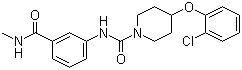 4-(2-氯苯氧基)-N-[3-[(甲胺基)羰基]苯基]-1-哌啶羧胺结构式_1032229-33-6结构式