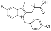 3-[1-[(4-Chlorophenyl)methyl]-5-fluoro-3-methylindol-2-yl]-2,2-dimethylpropanoic acid Structure,103253-15-2Structure
