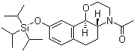 (+)-N-乙酰基 3,4,4a,5,6,10b-六氢-2H-萘并[1,2-b][1,4]噁嗪-9-醇 三异丙基甲硅烷基醚结构式_1034706-81-4结构式
