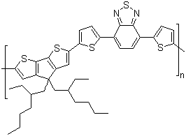 聚[[4,4-双(2-乙基己基)-4H-环戊并[2,1-B:3,4-B]二噻吩-2,6-二基]-2,5-噻吩二基-2,1,3-苯并噻二唑-4,7-二基-2,5-噻吩二基]结构式_1035681-83-4结构式