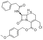 7-苯乙酰氨基-3-氯甲基-4-头孢烷酸对甲氧基苄酯结构式_104146-10-3结构式