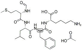 N-甲酰基-蛋氨酰-亮氨酰-苯丙氨酰-赖氨酸乙酸盐结构式_104180-18-9结构式