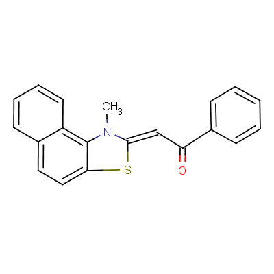 2-(1-Methylnaphtho[1,2-d]thiazol-2(1H)-ylidene)-1-phenylethan-1-one Structure,1042-84-8Structure