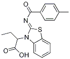 2-[2-(4-甲基-苯甲酰基亚氨基)-苯并噻唑-3-基]-丁酸结构式_1043705-09-4结构式