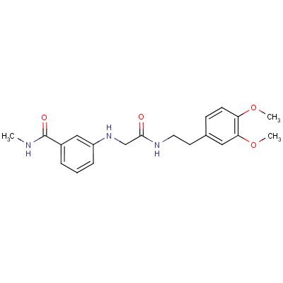3-(2-(3,4-二甲氧基苯乙基氨基)-2-氧代乙基氨基)-N-甲基苯甲酰胺结构式_104775-36-2结构式