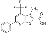 3-氨基-6-苯基-4-(三氟甲基)噻吩并[2,3-b]吡啶-2-羧酸结构式_104960-56-7结构式