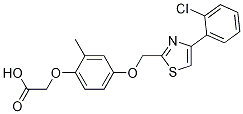 2-[4-[[4-(2-氯苯基)-2-噻唑基]甲氧基]-2-甲基苯氧基]-乙酸结构式_1050506-75-6结构式