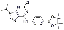 2-氯-9-(1-甲基乙基)-N-[4-(4,4,5,5-四甲基-1,3,2-二噁硼烷-2-基)苯基]-9H-嘌呤-6-胺结构式_1056016-74-0结构式